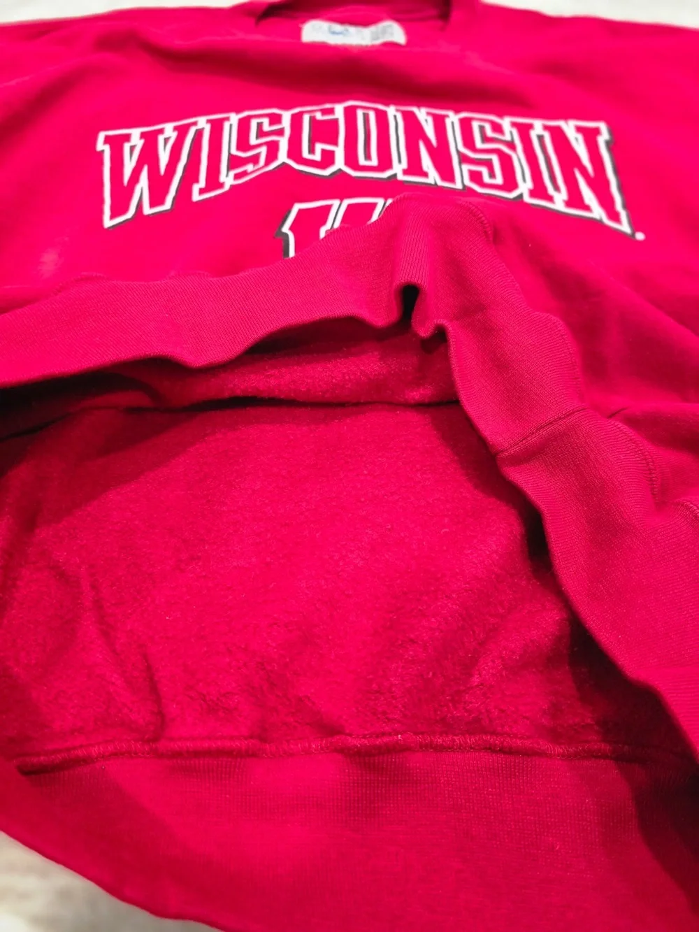 Vintage 90s Gear for Sports Wisconsin Badgers Big Cotton Sweatshirt Medium